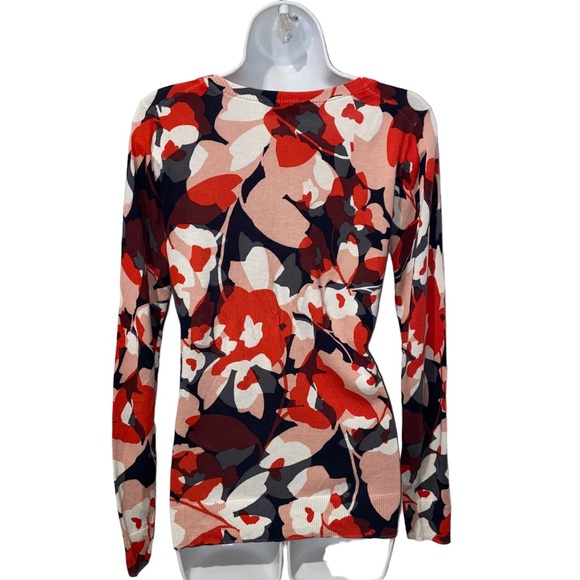 The Limited Floral Multi-Colored V-Neck Knit Lightweight Top - Women’s Small - Picture 6 of 11